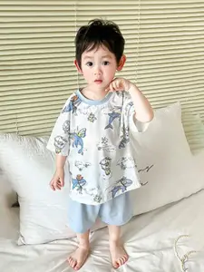 StyleCast x Revolte Boys Printed Round Neck T-shirt With Shorts