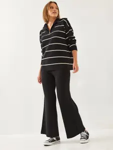 BIANCO LUCCI Striped Top With Trousers Co-Ords