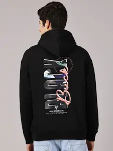 BLACK BUCK Men Graphic Printed Hooded Pullover Sweatshirt