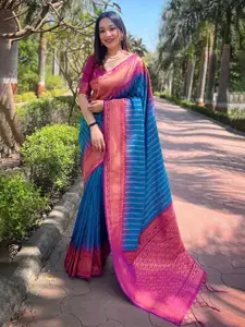 SGF11 Woven Design Zari Pure Silk Kanjeevaram Saree