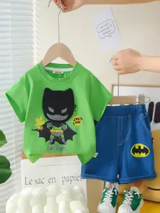 INCLUD Boys Batman Printed Short Sleeves T-shirt With Shorts