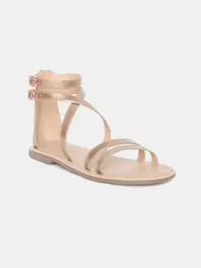 Aria Nica Girls Embellished Gladiators Flats