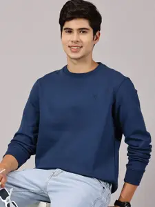 BLACK BUCK Men Solid Round Neck Sweatshirt