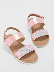 Pantaloons Junior Girls Embellished Open Toe Flats