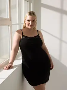 Trendyol Siyah Sheath Shoulder Straps Dress