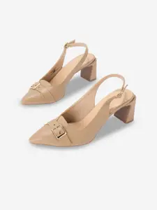 Forever Glam by Pantaloons Women Block Heels Pumps with Buckles