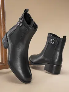 Red Tape Women Casual Block-Heeled Chelsea Boots