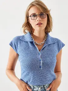 BIANCO LUCCI Print Extended Sleeves Shirt Style Top