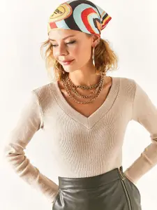 Olalook Women Cotton V-Neck Top