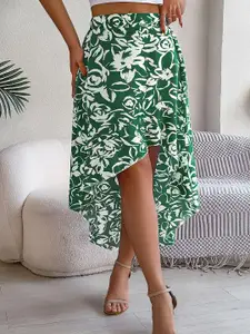 all about you Floral Printed A-Line Knee Length Skirt
