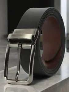 Provogue Men Textured Leather Reversible Formal Belt