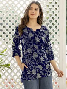 DRESSAR Floral Printed V-Neck Kurti