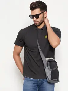 MACK JONNEY Men Polo Collar Extended Sleeves Pockets T-shirt