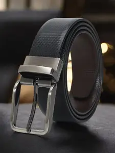 Provogue Men Textured Leather Reversible Formal Belt