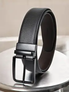 Provogue Men Textured Leather Reversible Formal Belt