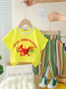 INCLUD Boys Printed Short Sleeves T-shirt With Joggers