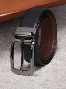 Provogue Men Textured Leather Reversible Formal Belt