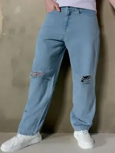 Hubberholme Men Comfort Cotton Relaxed Fit Mid-Rise Distress Jeans