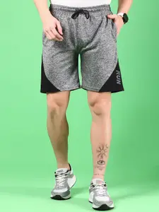 V-Mart Men Colourblocked Mid-Rise Shorts