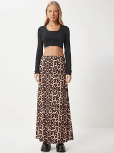 Happiness istanbul Printed A-Line Maxi Skirt