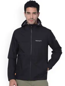 Timberland Men Solid Hooded Waterproof Sporty Jacket