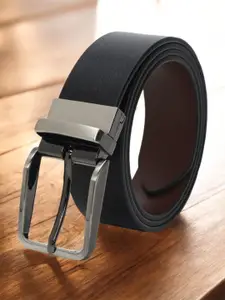 Provogue Men Textured Leather Reversible Formal Belt