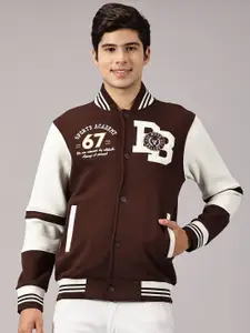 BLACK BUCK Men Embroidered Varsity Jacket