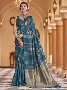elora Woven Design Zari Silk Cotton Banarasi Saree