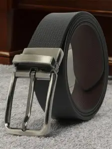 Provogue Men Textured Leather Reversible Formal Belt