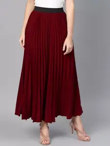 ZWERLON Accordion Pleats Maxi Skirt