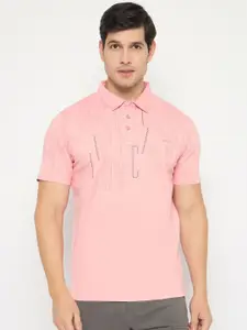 Duke Men Typography Printed Polo Collar Cotton Slim Fit T-shirt