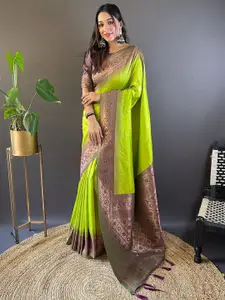 SGF11 Ethnic Motifs Woven Design Zari Pure Silk Kanjeevaram Saree