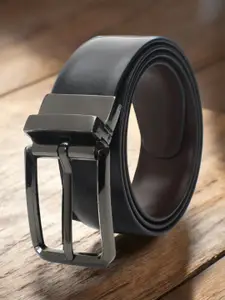 Provogue Men Textured Leather Reversible Formal Belt