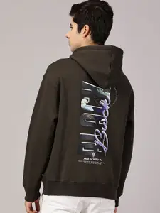BLACK BUCK Men Printed Hooded Sweatshirt
