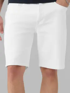The Souled Store Men Denim Shorts Ivory White