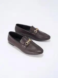 Forever Glam by Pantaloons Women Textured PU Loafers