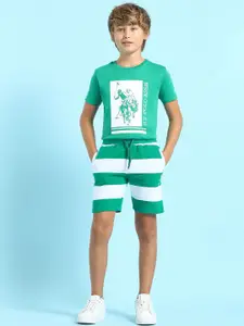 U.S. Polo Assn. Kids Boys Striped Technology Shorts