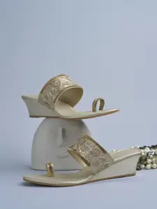 Froh Feet Women Embellished Wedge Sandals