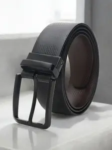 Provogue Men Textured Leather Reversible Formal Belt