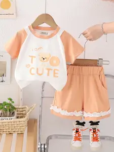 INCLUD Girls Printed Short Sleeves T-shirt With Shorts