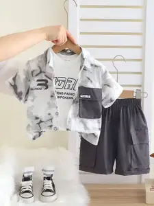 INCLUD Boys Printed Short Sleeves Shirt And T-shirt With Shorts