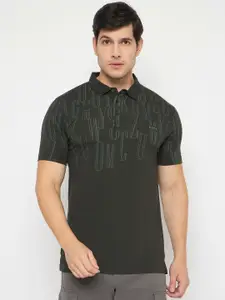 Duke Men Typography Printed Polo Collar Applique Cotton Slim Fit T-shirt
