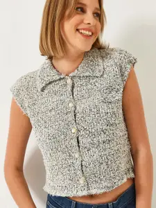 BIANCO LUCCI Women Extended Sleeves Shirt Style Top