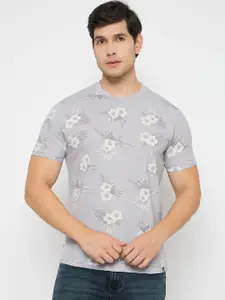 Duke Floral Printed Round Neck Cotton Slim Fit T-shirt