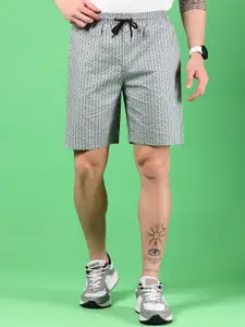 V-Mart Men Striped Printed Shorts