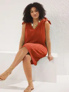 Trendyol Women Self Design Shift Dress