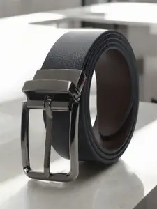 Provogue Men Textured Leather Reversible Formal Belt