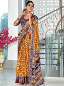Anouk Women Ethnic Motifs Block Print Pure Cotton Saree