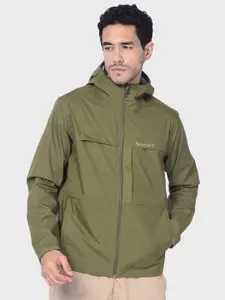 Timberland Men Solid Hooded Waterproof Sporty Jacket