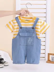 INCLUD Boys Stripe T-Shirt With Dungaree